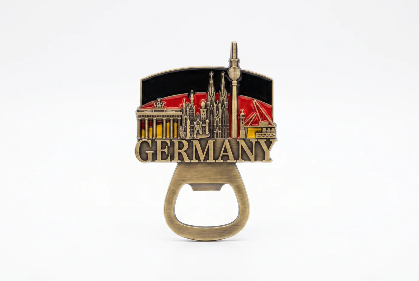Deutschland-Souvenir mit Sehenswürdigkeiten und integriertem Flaschenöffner